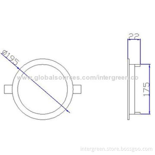 14W Ultra-slim LED Panel Light/Downlight, 2835 SMD, CE, RoHS, FCC Marks, 3-year Warranty